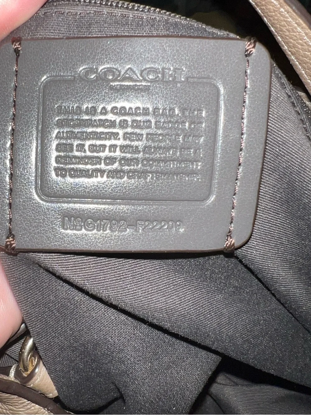 Coach Lexy Metallic Gold Tan Pebbled Leather Luxury Glam Chic Shoulder Bag
